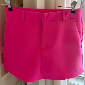 Glam Vibrant Neon Hot Pink Mini Skort M medium Valentine’s Pink